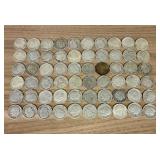 Sixty (60) Silver Roosevelt Dimes - (App. 1")