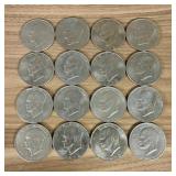 Sixteen (16) Eisenhower Dollars, commonly known as