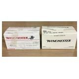 Two (2) Boxes of Winchester 40 S&W 165 Grain Full