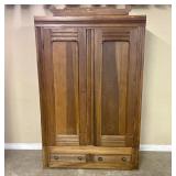 Antique Eastlake Victorian Walnut Knockdown Armoir