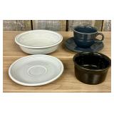 Several Pieces of Fiesta Dinnerware in Two Distinc