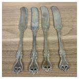 4 Sterling Silver Butter Spreaders by Towle Silver