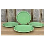 Four Fiesta Dinnerware Plates in the Vibrant, Mint