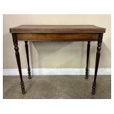 American Sheraton-style Mahogany Card Table w/ Tap
