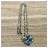 Sterling Silver 4 Leaf Clover Necklace - 8