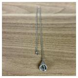 Marked 10K Bell Shaped Pendant Necklace - 10"