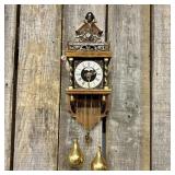 Vintage Dutch Zaanse wall clock, a decorative weig