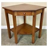 Corner One Drawer Mission Table Handmade By Amish