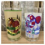 Official 1987 Kentucky Derby Glass (Left), 1987 Ke