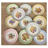 Ten Vintage Bavaria Tirschenreuth Fruit Plates, a