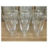 Golden Lace Style Iced Tea Glasses - 3.5"x6.5"