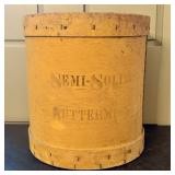 Vintage Semi-Solid Buttermilk Stenciled Wooden Sto