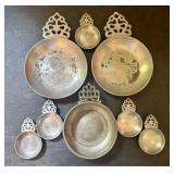 A Set of Eight Stede Pewter Porringers