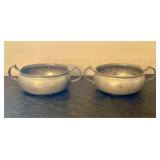 A Pair of Continental European Pewter Two-Handled