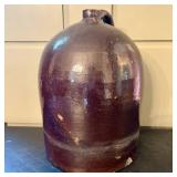 Antique One-Gallon American Ovoid Stoneware Jug wi