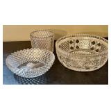 A Trio of American Brilliant Period Style Cut Glas