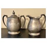 A Pair of Flagg and Homan American Pewter Service