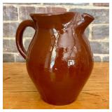 American Style Dark Brown Glazed Bulbous Stoneware