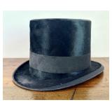 Antique Knox New York Silk Plush Top Hat Retailed