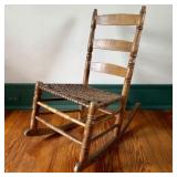 American Country Armless Child's Rocking Chair wit