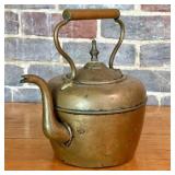 Antique 19th Century Hammered Copper and Brass Tea