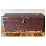 19th Century American Country Pine Dome-Top Blanke