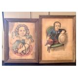 A Pair of Currier and Ives Hand-Colored Lithograph