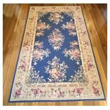 Chinese Aubusson Style Hand Tufted Wool Floral Are