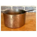 Antique 19th Century Dovetailed Copper Saucepan wi