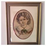 Currier and Ives Hand-Colored Lithograph, Little S