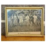 Vintage Photomechanical Print of Bicyclists at Fou
