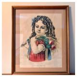 Currier and Ives Hand-Colored Lithograph, Little D