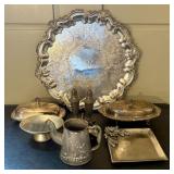 An Assortment of Eight Silver-Plated and Silver-To