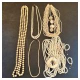 An Assortment of Vintage Costume Simulated Pearl a