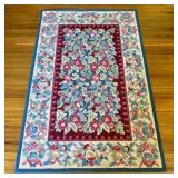 Turkish Hand-Hooked Floral Wool Area Rug, 4 x 6 Fe