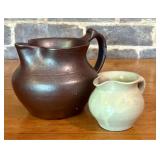 Two American Studio Pottery Stoneware Pitchers