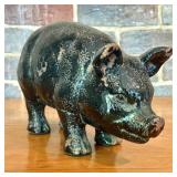 Mid-Century Modern Stylized Ceramic Pig Figurine