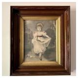 Framed Hand-Colored Print of Miss Louisa Murray, A