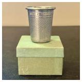 Vintage English Pewter Thimble-Shaped Shot Glass w