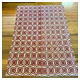 19th Century American Overshot Coverlet in a Geome