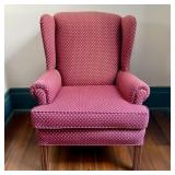Vintage Wingback Armchair with Fluted Tapered Legs