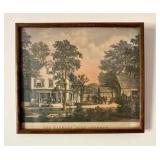 Currier and Ives Reproduction Lithograph, The Farm