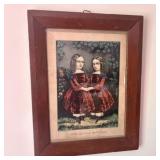 Currier and Ives, The Little Sisters, Hand-Colored