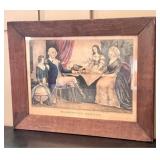 Nathaniel Currier Hand-Colored Lithograph, Washing