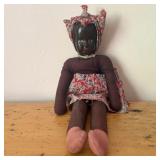 Vintage Folk Art Style Black Americana Doll with T