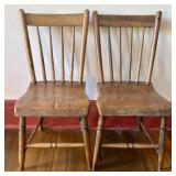 A Pair of 19th Century American Primitive Mixed Ha