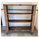 American Primitive Nailed Wood Open Bookcase, Late