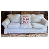 Three-Seat Slipcovered Sofa with Multiple Replacem