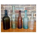 A Collection of Antique Glass Wine and Condiment B