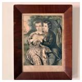 Nathaniel Currier, The Young Lovers, Hand-Colored